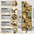 thumbnail image 3 of Ottomanson Non-Slip Hallway Runner Rug 20" x 59" Perfect for High Traffic Areas, Brown/Green Damask, 3 of 13