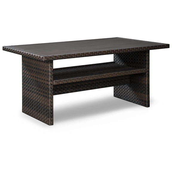 Signature Design by Ashley Contemporary Easy Isle Multi-Use Table  Dark Brown/Beige