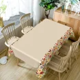 thumbnail image 2 of Nanqianyi Floral Edge Tablecloth,Waterproof Reusable Rectangle Table Cover for Kitchen Dining Party,60"x70", 2 of 6
