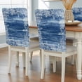 thumbnail image 2 of Sea Stars Chair Covers Set of 6 Summer Beach Sea Star Coral Navy Blue Texture Chair Back Covers Stretch Removable Washable Slipcovers Protector for Dining Room Kitchen Party Decor, 2 of 9