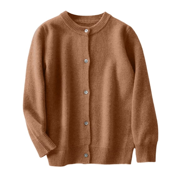 EnJoCho Girls Button Down Cardigan Knit Front Open Sweater Kids School Unifor𝗆 Long Sleeve Sweatshirts Clothes Soli𝖽 Cardigan Preschool Cardigan Lightweight