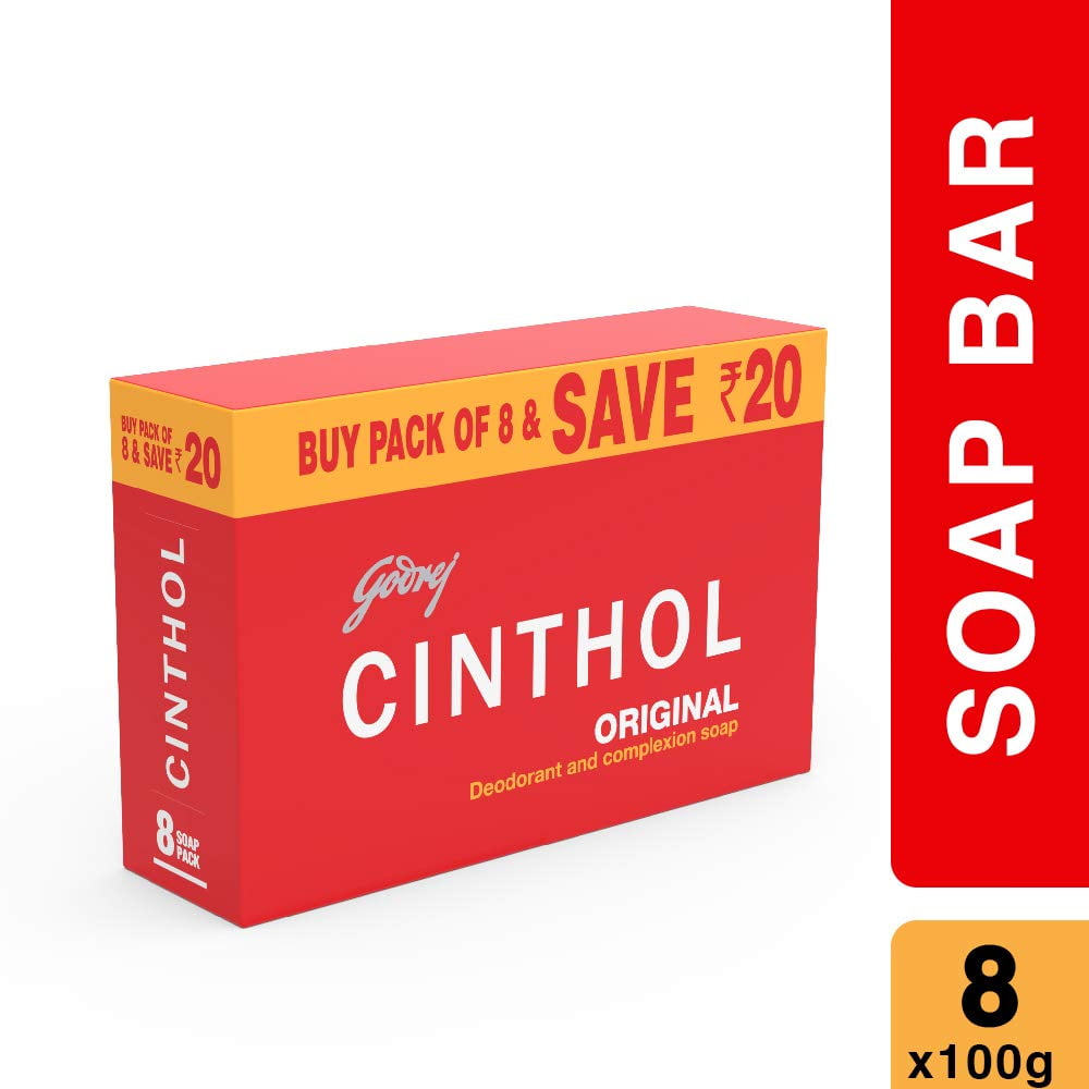 Cinthol Original Soap, 100 g (Pack of 8)