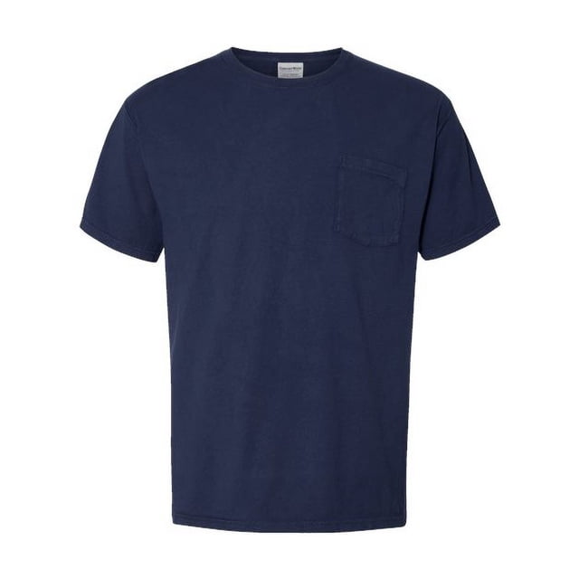 Camiseta de bolsillo de manga corta Hanes ComfortWash GRTDYE azul marino 3XL