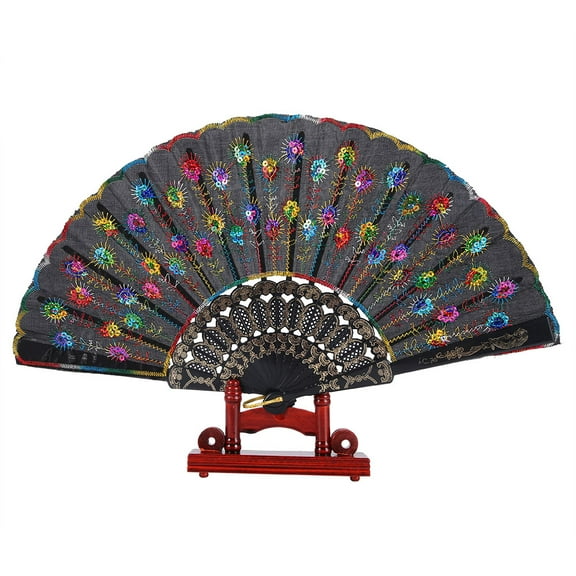 1Pcs Handy Fan Display Holder, Chinese Fan Decorative Stand Handy Fan Display Holder Bamboo Folding Fan Stand, Decorative Folding Fan Base Props Accessories For Wedding Party Exhibition