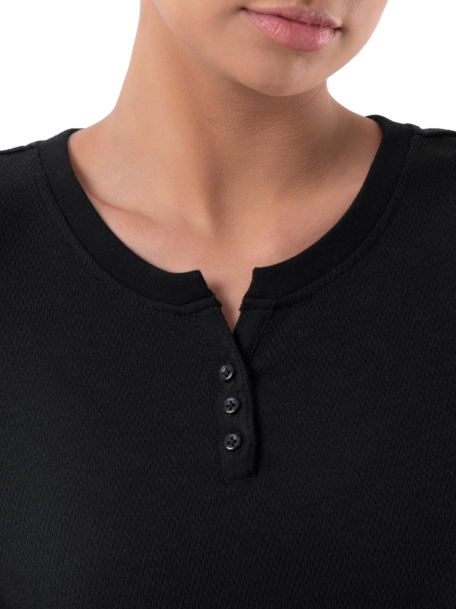 Fruit of the Loom Women's and Women's Plus Thermal Henley Top & Bottom Set
