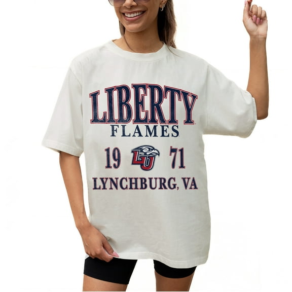 Women's Gameday Couture Cream Liberty Flames Unity Oversized T-Shirt