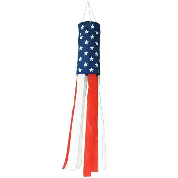 Midsumdr 4th of July American Wind Sock Heavy Duty,Patriotic Wind Socks Garden Hanging Windsock Flag,American Flag USA Windsock With Embroidered Stars,Independence Day Windsocks Outdoor Decor 34 Inch