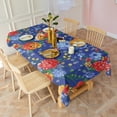 thumbnail image 3 of Pioneer Flower Floral Print Pattern Rectangle Tablecloth 60"x120",Waterproof Polyester Rectangle Table Cloth, Wipeable Spillproof Polyester Tablecloth for Dining, Camping, Indoor and Outdoor, 3 of 6