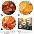 thumbnail image 3 of Designart "Tropical Foliage in Orange and Green II" Tropical Wall Art Prints Set, 3 of 5
