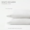 thumbnail image 4 of Noble Linens 2 Piece Pillow Case Set, White, King, 4 of 11