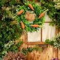 thumbnail image 6 of Artificial Spring Carrot Wreath Garland, 13.7 Inch Green and Orange Front Door Decor, Easter Summer Wedding Party Hanging for Outdoor Wall and Farmhouse Window Decoration, 6 of 8