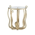 thumbnail image 5 of Powell Oksana Round Glass and Metal Indoor Accent Side Table, 22" Tall, Gold Octopus Legs, 5 of 10