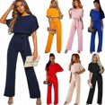 thumbnail image 1 of Womens Jumpsuit Casual Wide Legs Ladies Evening Party Long Playsuit, 1 of 5