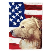 Himalayan Sheepdog Dog American Flag Flag Canvas House Size