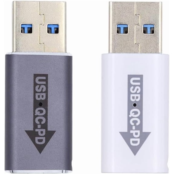 CY 2pcs/lot USB 2.0 A Male QC to PD USB-C Type C Female 5Gbps Data Power Adapter for Laptop Tablet Phone