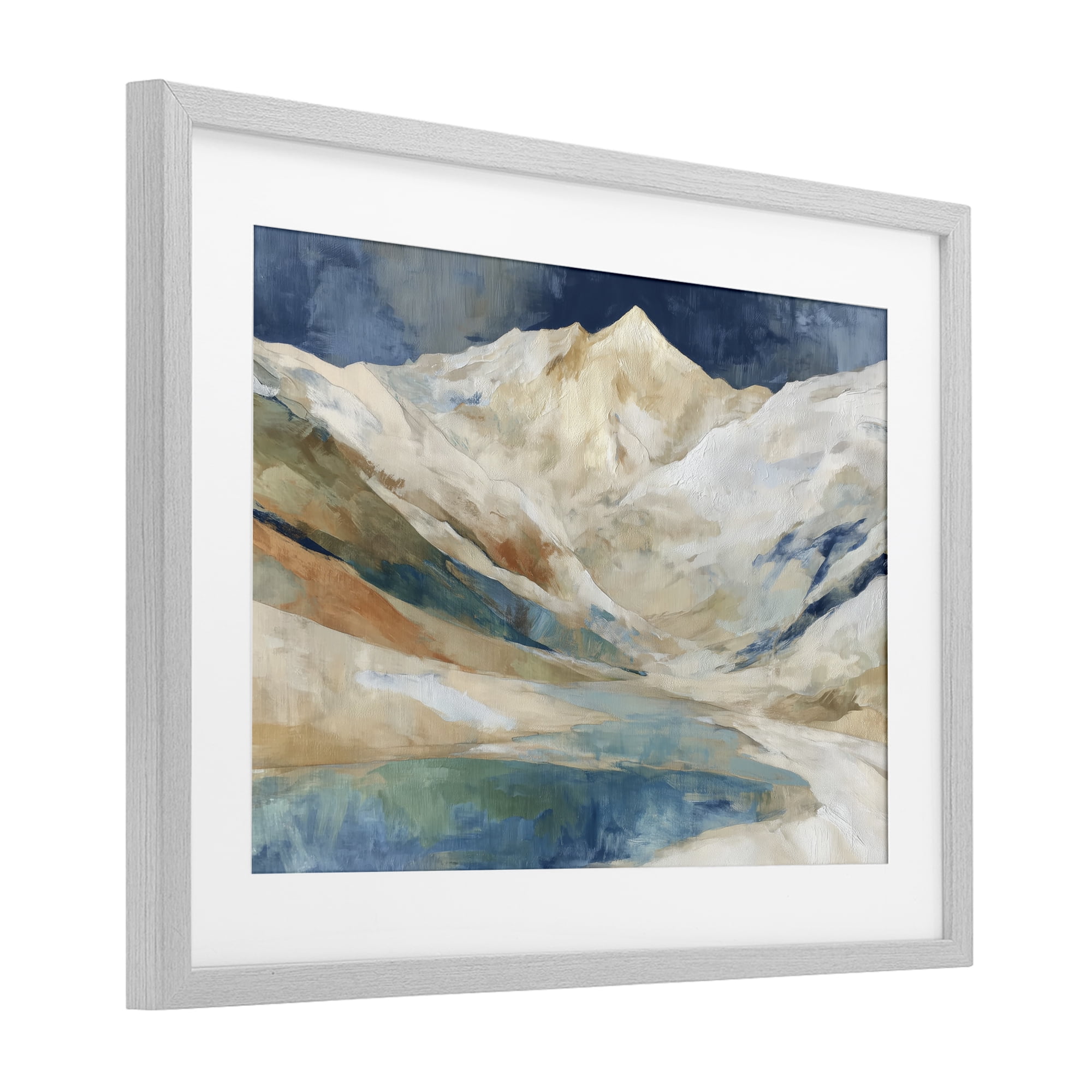 Stupell Industries Glacial Valley in Alaska Range Gray Framed Print Under Glass, design by Chromatic Storm Studio