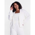 thumbnail image 2 of Athletic Works Women's and Women's French Terry Cardigan with Long Sleeves, Sizes XS-4X, 2 of 7