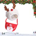 thumbnail image 5 of Xihbxyly Gorro Navideño para Perro, Babero de Reno con Correa Ajustable, Material Suave y Cómodo, Bonito Diseño de Árbol, Accesorio Festivo para Mascotas, Ideal para Navidad, Tamaño Pequeño, Incluye, 5 of 5