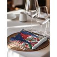 thumbnail image 6 of Navy Blue Gnomes Christmas Cloth Napkins Set of 8 Reusable Dinner Napkins, Xmas Ball Gifts Snowflake Cocktail Napkin Washable Table Napkins for Wedding/Holiday Party/Baby Shower 20"x20", 6 of 7