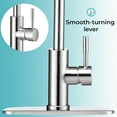 thumbnail image 4 of Dura Faucet 14.5” Streamline Gooseneck Water Faucet Single Lever RV Kitchen Sink Faucet, Chrome, 4 of 9