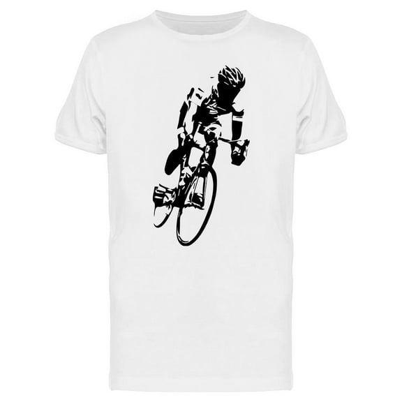 Road Cycling Black Silhouette T-Shirt Men -Image by Shutterstock, Male x-Large