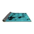 thumbnail image 2 of Ahgly Company Indoor Square Abstract Turquoise Blue Modern Area Rugs, 6' Square, 2 of 4