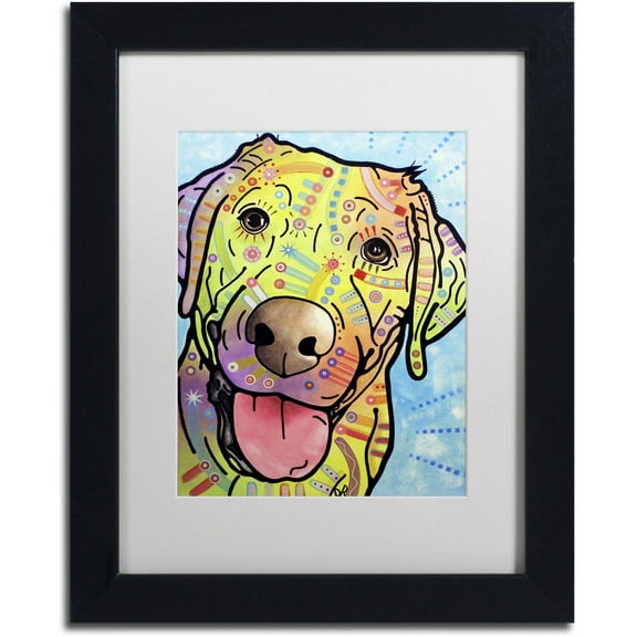 Trademark Fine Art "Sunny" Canvas Art by Dean Russo, White Matte, Black Frame