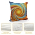thumbnail image 4 of YINGXI Fractal Throw Pillow Cushion Cover, Style Rotary Contrast Design, Decorative Square Accent Pillow Case, Orange Blue 24x24in, 4 of 5