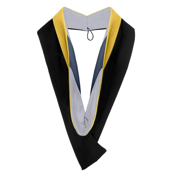 Endea Graduation Bachelors Hood For Science, Mathematics, Political Science - Gold/Silver/Navy Blue