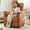 Orange, variant on Electric Power Recliner Chair, Modern Chenille Fabric Recliner with Side Pocket & Remote, Nursery Recliner Chair for Living Room Small Space, Beige