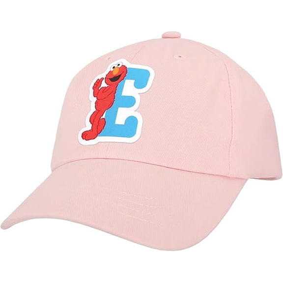 Sesame Street Elmo & Abby Kids Toddler Cap with Initial, Toddler Boys Hat, Youth Girl Baseball Cap, Cute Toddler Baseball Cap