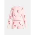 thumbnail image 4 of No Boundaries Christmas Plush Sweater and Shorts Set, 2-Piece, Women’s, 4 of 4