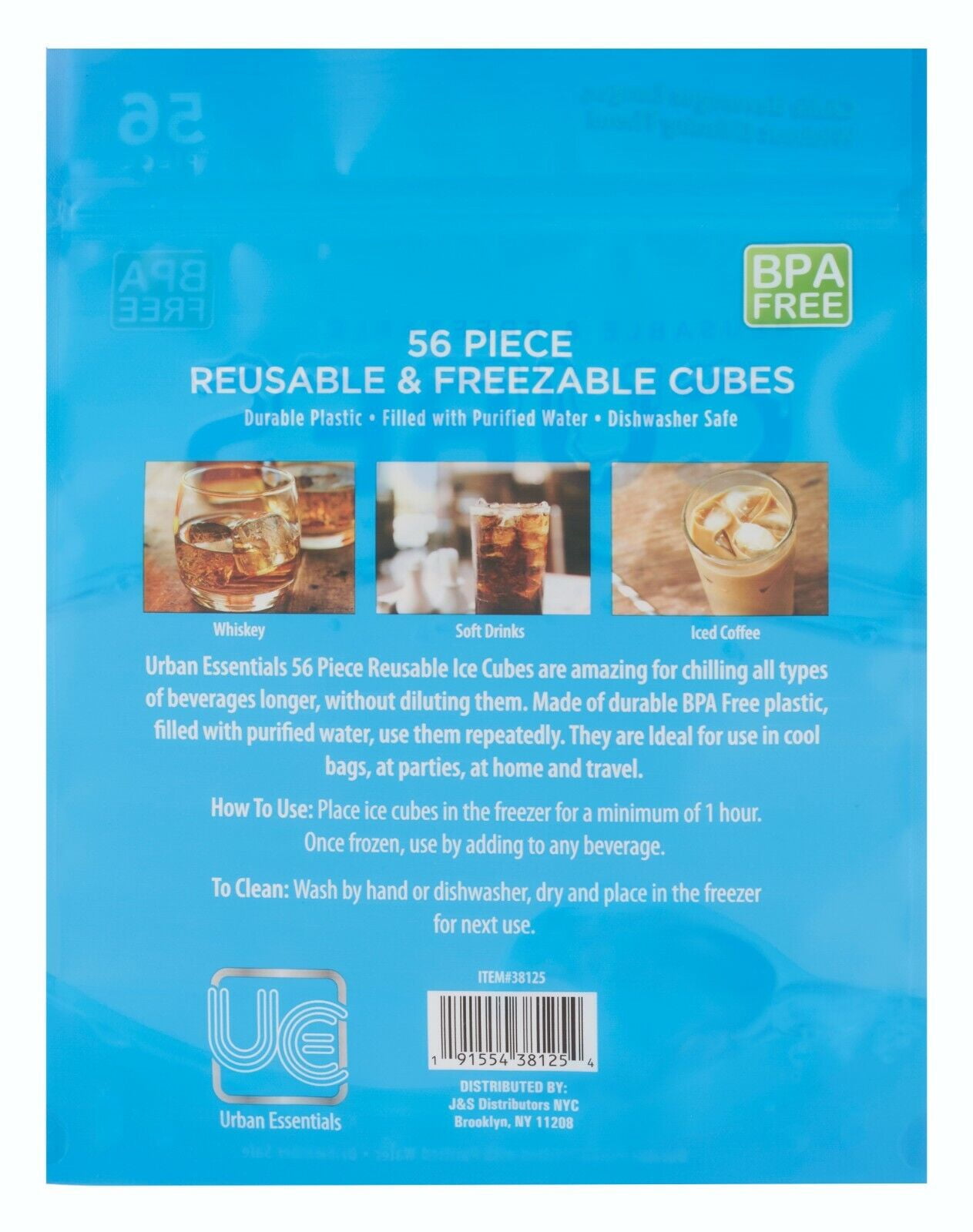30 Piece Plastic Reusable Fruit Ice Cubes Coolers Refreeze BPA Free