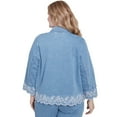 thumbnail image 2 of Alfred Dunner Womens Plus-Size Denim Floral Embroidered Jacket, 2 of 4