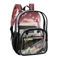 thumbnail image 2 of PVC Transparent Backpacks Clear Backpack for Travel and Outings Pink Rose with Red Heart-shaped, 2 of 7