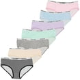 thumbnail image 1 of Conjunto breve de bragas de lencería cómoda y transpirable de ropa interior de algodón suave para niñas adolescentes, 1 of 5
