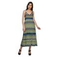 thumbnail image 5 of Moomaya Printed Long Maxi Dress For Women Sleeveless V-Neck Casual Flair Kurta, 5 of 6