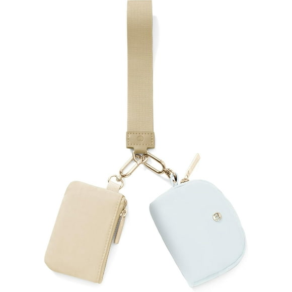 shiyou-Mum's Memory Mini Zip Around Wristlet Wallet for Women Dual Pouch Wristlet Portable Keychain Wallet Coin Purse Mini Women Coin Pocket