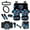 Blue Mushroom Butterfly, variant on Yuyamidu Sunflower Front Rear Seat Covers for Cars Steering Wheel Cover Seatbelt Shoulder Pad Auto Center Console Pad Cover Gear Shift Cover Hand Brake Cover Cup Holders, Set of 14