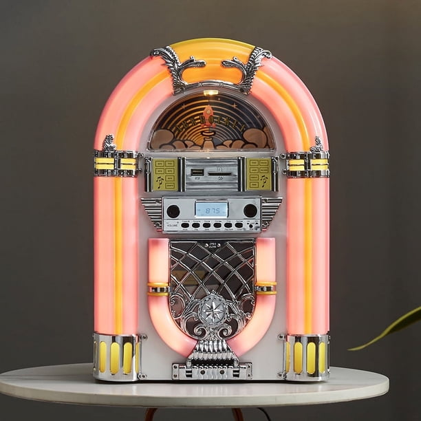 Arkrocket Athena Mini Jukebox with Bluetooth, Radio, Vintage Look