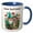 Blue/White, variant on 3drose, Funny Cute Garden Gnome Home Sweet Gnome Gardening Pun, 11oz Magic Transforming Mug