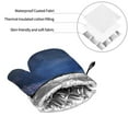 thumbnail image 6 of Sikiie Retro Blue Glitter Oven Mitts and Pot Holders, Silicone Oven Gloves, Heat Resistant Oven Mitts 4Pcs Set, 6 of 6