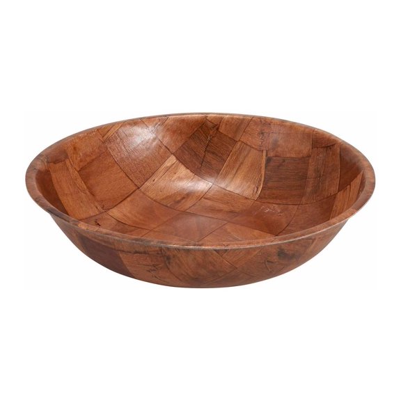 CodYinFI WWB-18 Wooden Woven Salad Bowl, 18-Inch, Brown