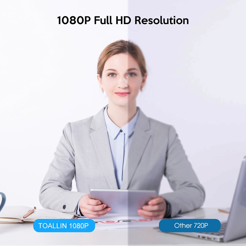 1080P HD Webcam PC Camera mini, with Noise Reducation Microphone Computer Web Camera for Video Conferencing Streaming