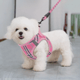 thumbnail image 3 of MoNiBloom No Pull Dog Harness with Leash, No Choke Reflective Pet Vest Adjustable Breathable Mesh Harnesses Dogs Walking, Pink S, 3 of 10