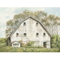 thumbnail image 2 of Babbitt, Gwendolyn 18x15 White Modern Wood Framed Museum Art Print Titled - White Barn and Roses, 2 of 4