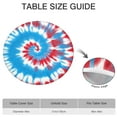 thumbnail image 6 of Colorful Tie Dye Mandala Pattern Round Fitted Tablecloth with Elastic Edge,Dining Table Cover Waterproof,Outdoor Round Tablecloth for Camping,Dining,Indoor and Outdoor, 6 of 7