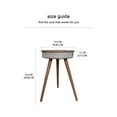 thumbnail image 5 of Tianyi Smart Music Coffee Table Round Smart End Table, Bluetooth Side Table with USB Port and outlet Smart Table with Speaker and Wireless Charger- Walnut, 5 of 8