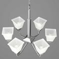thumbnail image 2 of Clifton Heights Collection Six-Light Brushed Nickel Etched Glass Craftsman Chandelier Light, 2 of 4