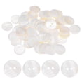 thumbnail image 1 of Botones de Concha Natural Uxcell [50pcs] - Botones de Costura de Madreperla de 18mm 2 Agujeros para Costura de Camisas y Decoración de Manualidades DIY - [Blanco], 1 of 6